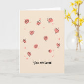 Carte Peach You Are Loved (Fleur jaune)