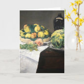 Carte Peaches au citron de la vie morte par Manet Impres (Fleur jaune)