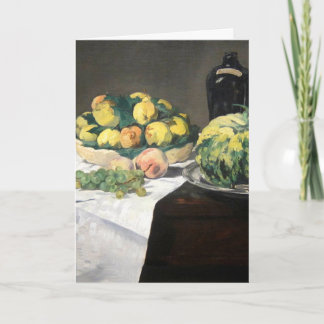 Carte Peaches au citron de la vie morte par Manet Impres