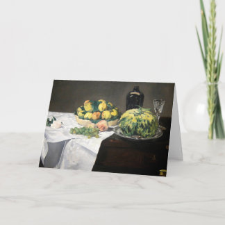 Carte Peaches au citron de la vie morte par Manet Impres