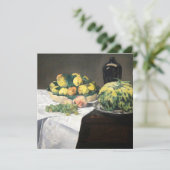 Carte Peaches au citron de la vie morte par Manet Impres (Debout devant)