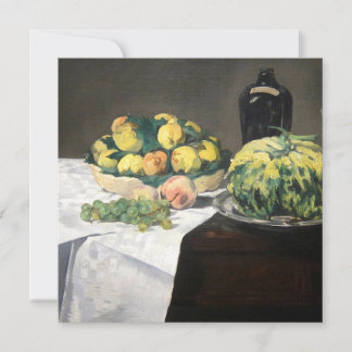 Carte Peaches au citron de la vie morte par Manet Impres