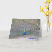 Carte Peacock - Adieu (Fleur jaune)