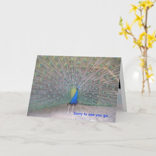 Carte Peacock - Adieu (Fleur jaune)