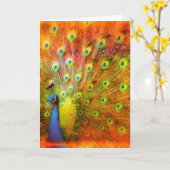 Carte Peacock, Anniversaire (Fleur jaune)