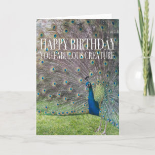 Carte Peacock Birthday Card