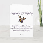 Carte Peacock Feathers Birthday Card (Dos)