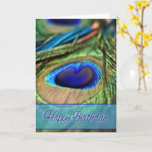 Carte Peacock Feathers Birthday Card (Fleur jaune)