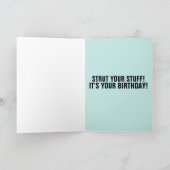CARTE PEACOCK FUNNY BANTHDAY GREETING CARD (Intérieur)