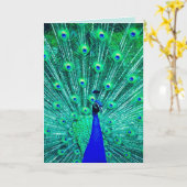 CARTE PEACOCK FUNNY BANTHDAY GREETING CARD (Fleur jaune)