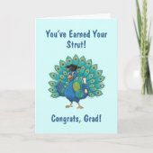 Carte Peacock Graduation Card (Devant)