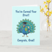 Carte Peacock Graduation Card (Fleur jaune)