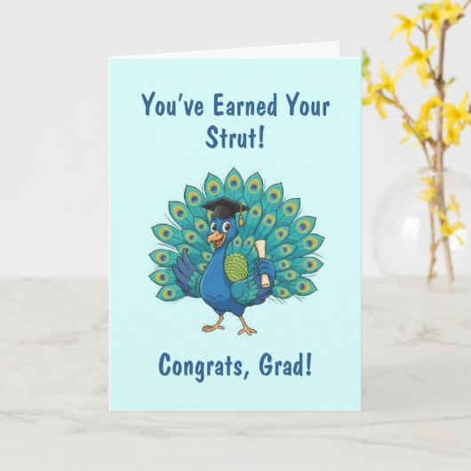 Carte Peacock Graduation Card (Fleur jaune)