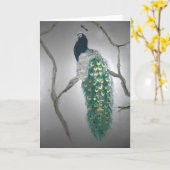 Carte Peacock le matin (Fleur jaune)