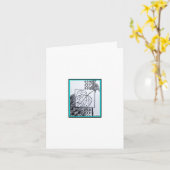 Carte Peacock Leaf/Leaf-He Will Never Leaf You-Turquoise (Fleur jaune)