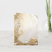 Carte Peacock merci élégant or blanc chic (Dos)