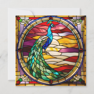 Carte Peacock on Pink