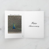 CARTE PEACOCK PHOTO ANNIVERSARY GREETING CARD (Intérieur)