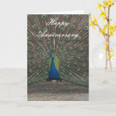 CARTE PEACOCK PHOTO ANNIVERSARY GREETING CARD (Fleur jaune)