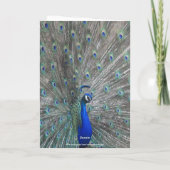 CARTE PEACOCK PHOTO HAPPY BIRTHDAY GREETING CARD (Dos)