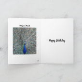 CARTE PEACOCK PHOTO HAPPY BIRTHDAY GREETING CARD (Intérieur)