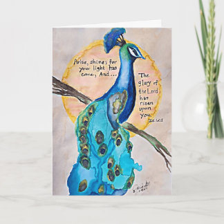Carte Peacock Shine Isaiah 60v1 