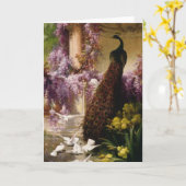 Carte Peacock vintage (Fleur jaune)