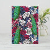 Carte Peacocks dans le jardin rose (Debout devant)