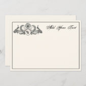 Carte Peacocks vintages Monogram Ivory BG (Devant / Derrière)