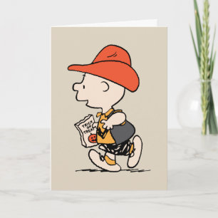 Carte Peanuts Charlie Brown Cowboy Halloween