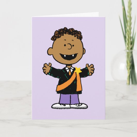 Carte Peanuts | Franklin Halloween Vampire (Devant)