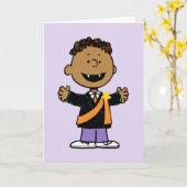 Carte Peanuts | Franklin Halloween Vampire (Fleur jaune)