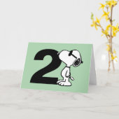 Carte PEANUTS | Joyeux Anniversaire Snoopy (Fleur jaune)