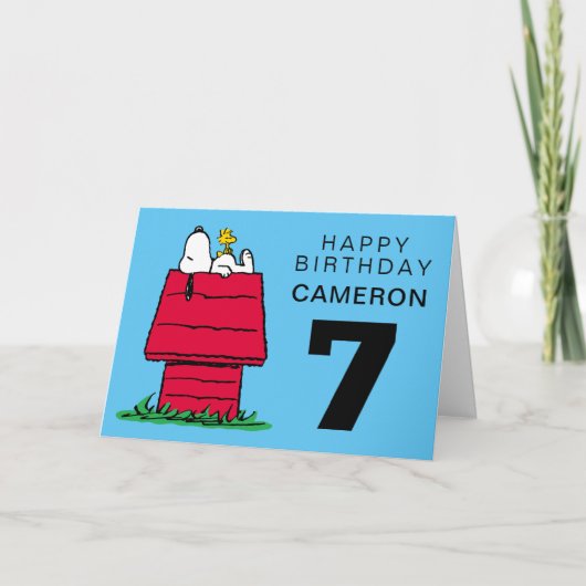 Carte PEANUTS | Joyeux Anniversaire Snoopy (Devant)