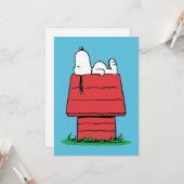 Carte Peanuts | Snoopy fait la sieste (Devant/Arrière en situation)