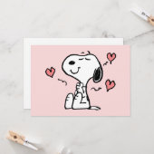 Carte Peanuts | Snoopy Hearts (Devant/Arrière en situation)