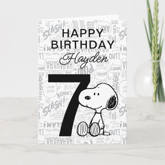 Carte PEANUTS | Snoopy Joyeux Anniversaire (Devant)