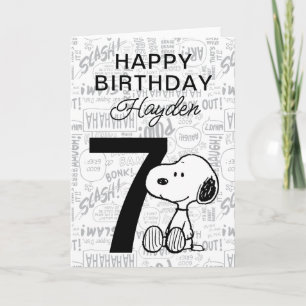 Carte PEANUTS   Snoopy Joyeux anniversaire