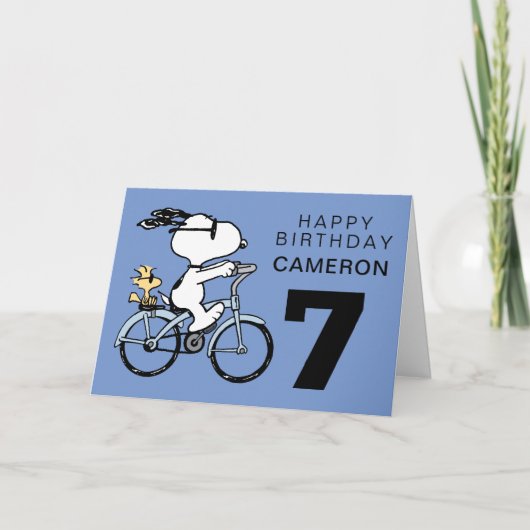Carte PEANUTS | Snoopy Joyeux anniversaire (Devant)