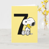 Carte PEANUTS | Snoopy Joyeux Anniversaire (Fleur jaune)