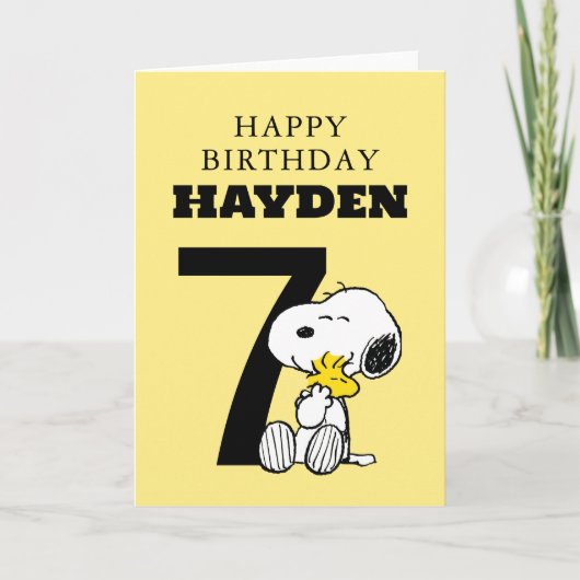 Carte PEANUTS | Snoopy Joyeux anniversaire (Devant)