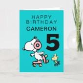 Carte PEANUTS | Snoopy Joyeux anniversaire (Devant)