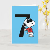 Carte PEANUTS | Snoopy Joyeux anniversaire (Fleur jaune)