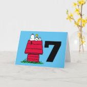 Carte PEANUTS | Snoopy Joyeux anniversaire (Fleur jaune)