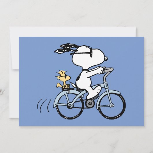 Carte Peanuts | Snoopy & Woodstock Bicycle (Devant)