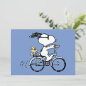 Carte Peanuts | Snoopy & Woodstock Bicycle (Debout devant)