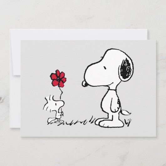 Carte Peanuts | Snoopy & Woodstock Red & Black (Devant)