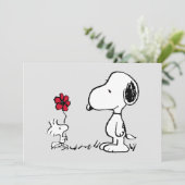 Carte Peanuts | Snoopy & Woodstock Red & Black (Debout devant)