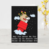 Carte Peanuts The Flying Ace At Christmas (Fleur jaune)