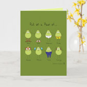 Carte Pear of Card - Funny Pear Pun Card (Fleur jaune)